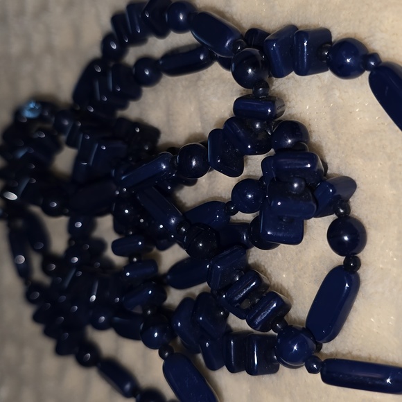 Lapis Lazuli Beaded Long Necklace 48